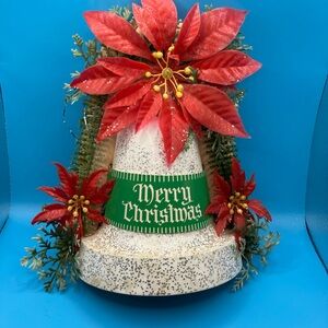 decorative Christmas bell wall hanging Vintage 9 Inches